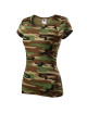 Adler MALFINI Damen T-Shirt Camo Pure C22 tarnbraune Logo-Stickerei