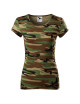 Adler MALFINI Koszulka damska Camo Pure C22 camouflage brown logo haft