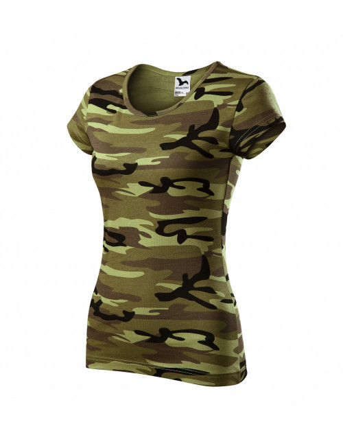 Women`s t-shirt camo pure c22 camouflage green Adler Malfini
