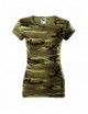 2Damen T-Shirt Camo Pure C22 Camouflage Grün Adler Malfini