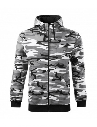 Men`s camo zipper c19 camouflage gray sweatshirt Adler Malfini