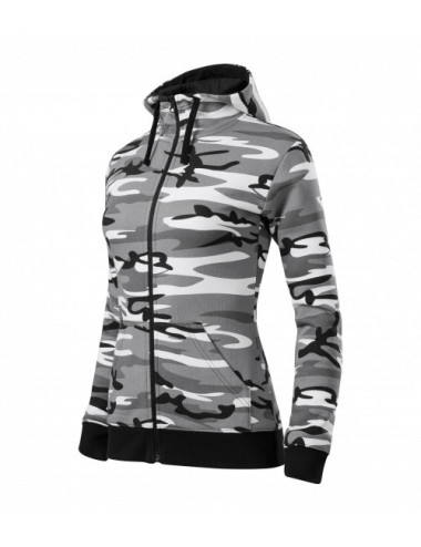 Women`s sweatshirt camo zipper c20 camouflage gray Adler Malfini