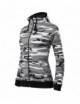 2Women`s sweatshirt camo zipper c20 camouflage gray Adler Malfini
