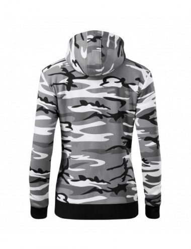 Women`s sweatshirt camo zipper c20 camouflage gray Adler Malfini