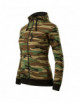 Women`s sweatshirt camo zipper c20 camouflage brown Adler Malfini