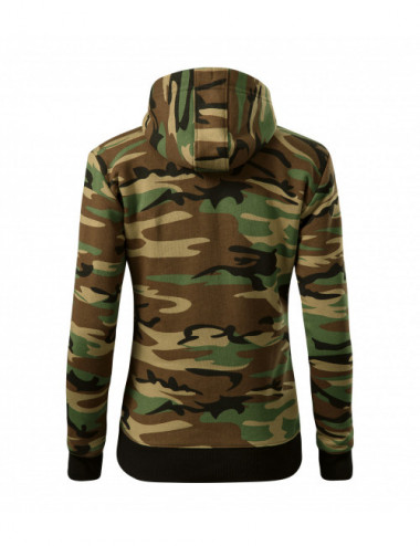 Women`s sweatshirt camo zipper c20 camouflage brown Adler Malfini