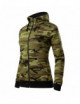 2Women`s sweatshirt camo zipper c20 camouflage green Adler Malfini