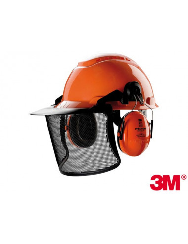 Face shield with earmuffs p orange 3M 3m-kas-wild