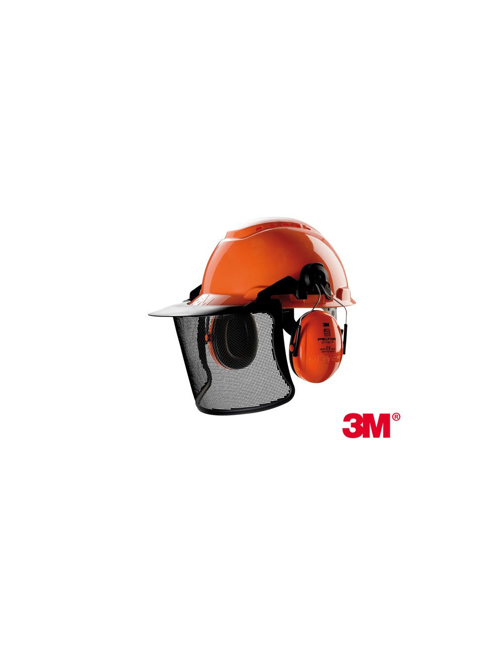 Face shield with earmuffs p orange 3M 3m-kas-wild