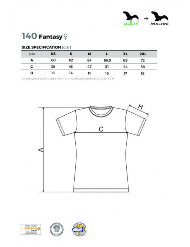 Damen Fantasy T-Shirt 140 Marineblau Adler Malfini