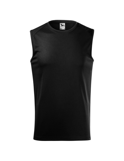 Adler MALFINI Herren Top Breeze 820 schwarz mit Logo-Stickerei