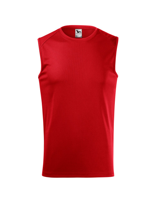 Adler MALFINI Herren-Top Breeze 820, rote Stickerei, Firmenlogo-Aufdruck