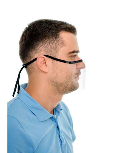 Mini-Schutzvisier für Nasen- und Mundschutzmaske
