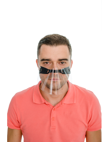 Mini protective visor for the nose and mouth PET face shield