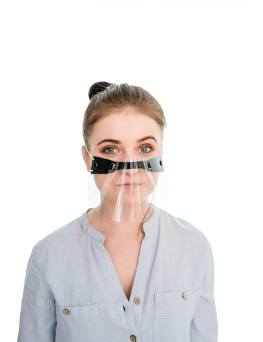 Mini-Schutzvisier für Nase und Mund, PET-Gesichtsschutz