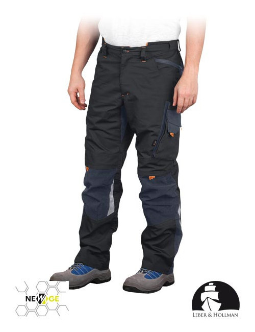 LEBER&amp;HOLLMAN WAIST TROUSERS LH-NA-T BGP BLACK-NAVY-ORANGE