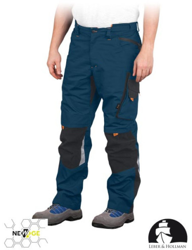 Schutzbundhose lh-na-t gbp marineblau-schwarz-orange Leber&amp;hollman