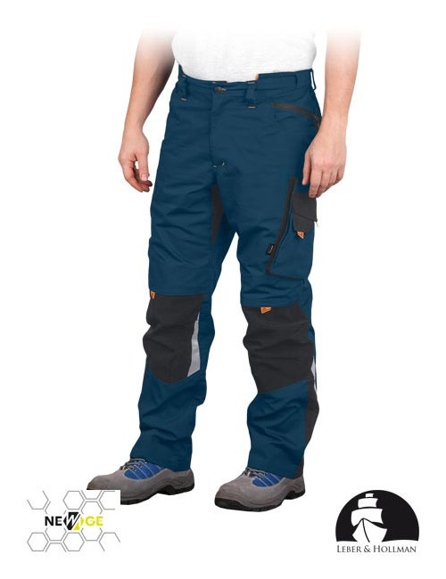 Schutzbundhose lh-na-t gbp marineblau-schwarz-orange Leber&amp;hollman