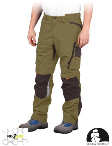 Schutzbundhose links-na-t khbrp khaki-braun-orange Leber&amp;hollman