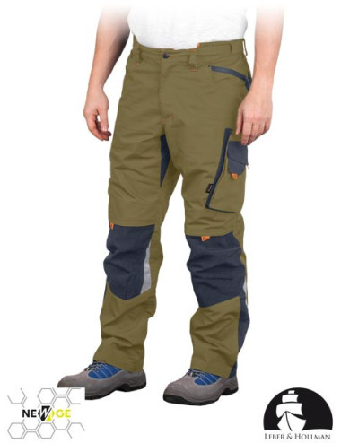 LEBER&amp;HOLLMAN WAIST TROUSERS LH-NA-T KHGP KHAKI-NAVY-ORANGE