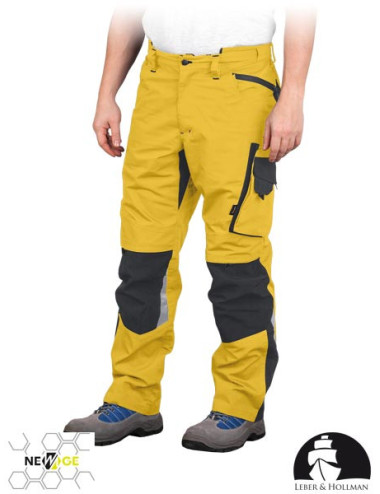 Taillenlange Schutzhose lh-na-t yb gelb und schwarz Leber&amp;hollman