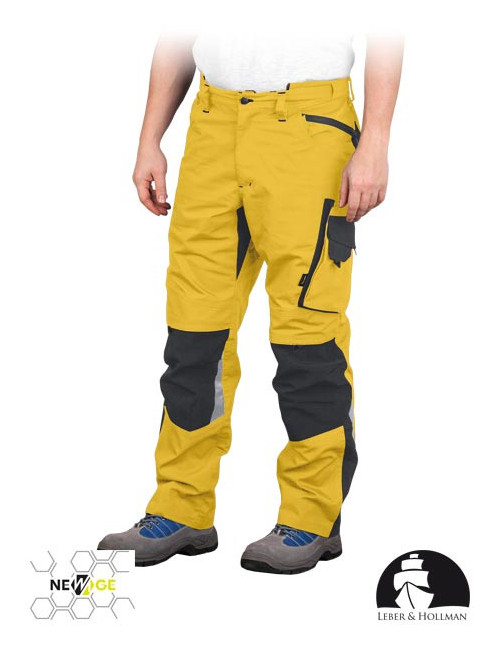 Taillenlange Schutzhose lh-na-t yb gelb und schwarz Leber&amp;hollman