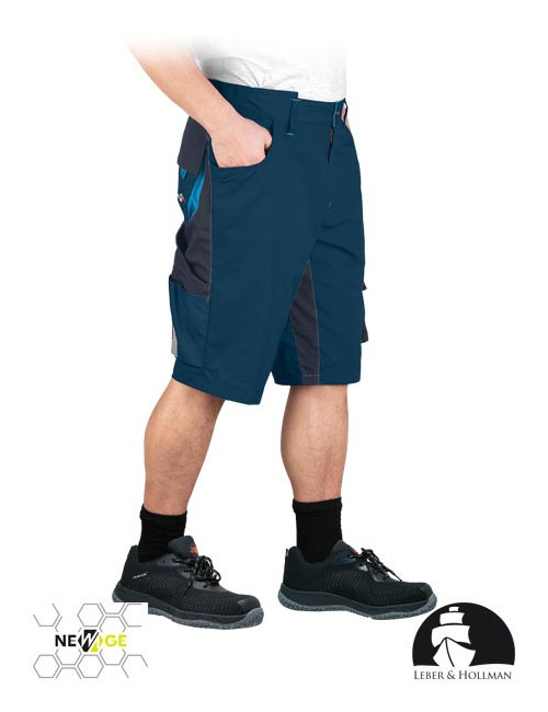 Spodnie ochronne do pasa - krótkie lh-na-ts gn granatowo-niebieski Leber&hollman