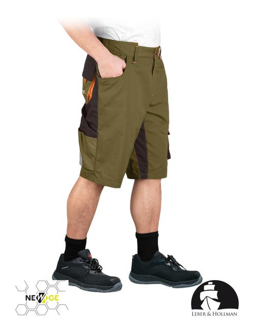 Taillenlange Schutzhose – kurz lh-na-ts khbrp khaki-braun-orange Leber&amp;hollman