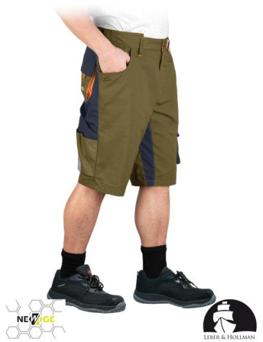 Taillenlange Schutzhose – kurz lh-na-ts khgp khaki-marineblau-orange Leber&amp;hollman