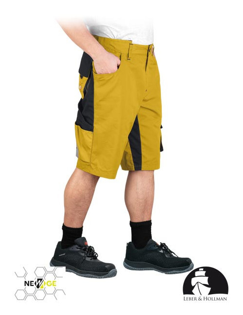 Taillenlange Schutzhose – kurze LH-NA-TS YB Gelb und Schwarz Leber&amp;Hollman