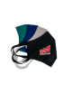 2Marineblaue Damenmaske aus profilierter Baumwolle mit Ihrem vollfarbigen Logo