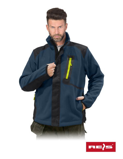 Colorado gby fleece protective sweatshirt navy-black-yellow Reis