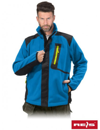 Colorado nby fleece protective jacket blue-black-yellow Reis