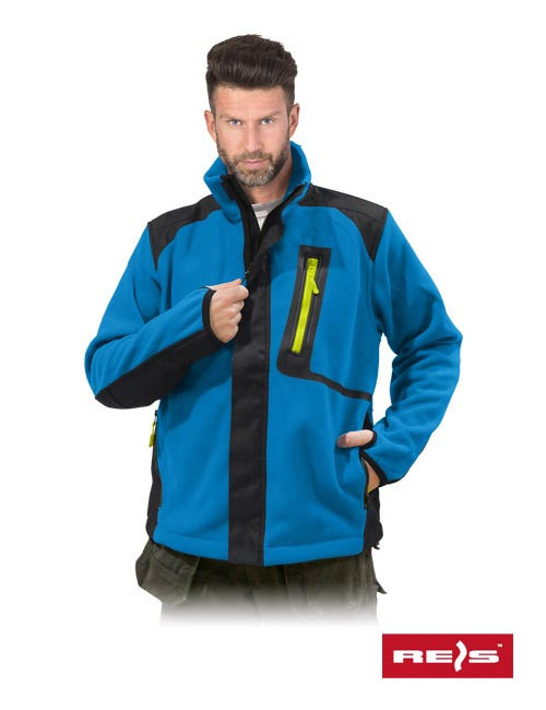 Bluza ochronna z polaru colorado nby niebiesko-czarno-żółty Reis