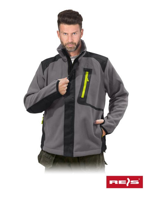 Colorado sby fleece protective jacket steel-black-yellow Reis