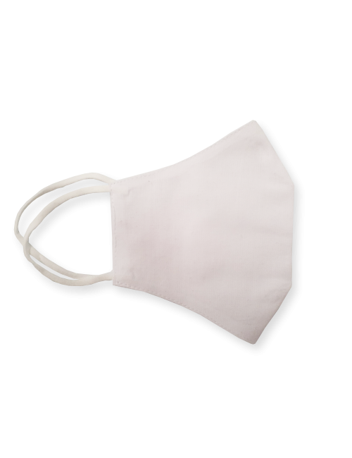 White cotton mask with your own logo, full color printing, embroidery