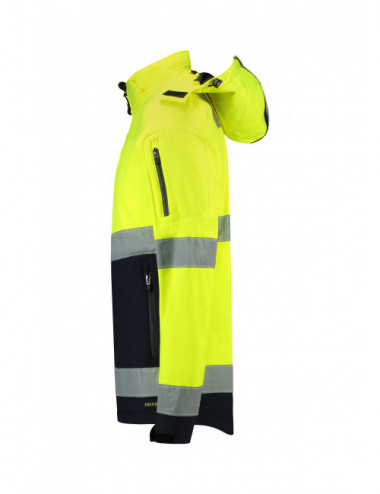 Softshell unisex jacket bi-color en iso 20471 softshell t52 fluorescent yellow Adler Tricorp