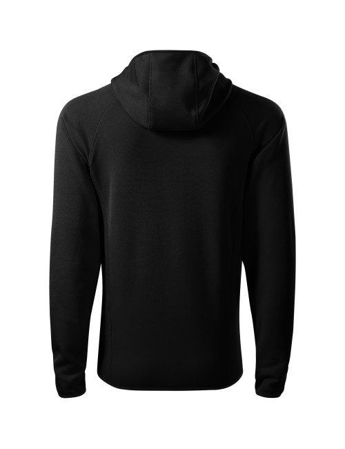 Dünnes Herren-Fleece mit Kapuze, perfekt für den Sport. Schwarzes Direct 418-Logo