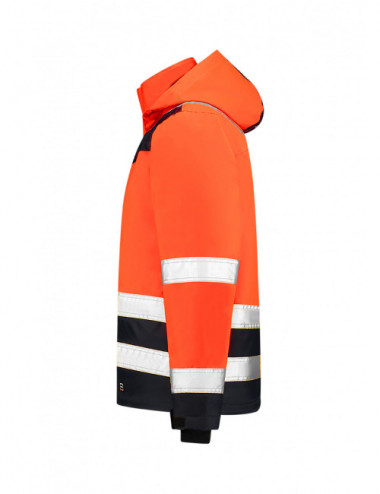 Unisex-Arbeitsjacke, Midi-Parka, hohe Sichtbarkeit, zweifarbig, T51, fluoreszierendes Orange, Adler Tricorp