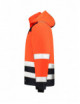 2Unisex work jacket midi parka high vis bicolor t51 fluorescent orange Adler Tricorp