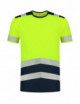 2Unisex t-shirt high vis bicolor t01 fluorescent yellow Adler Tricorp