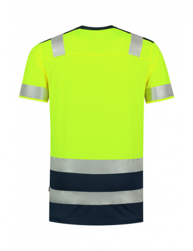 Koszulka unisex t-shirt high vis bicolor t01 fluorescencyjny żółty Adler Tricorp