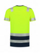 2Unisex t-shirt high vis bicolor t01 fluorescent yellow Adler Tricorp