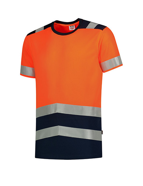 Koszulka unisex t-shirt high vis bicolor t01 fluorescencyjny pomarańczowy Adler Tricorp