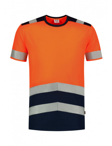 Koszulka unisex t-shirt high vis bicolor t01 fluorescencyjny pomarańczowy Adler Tricorp
