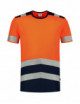 2Unisex t-shirt high vis bicolor t01 fluorescent orange Adler Tricorp