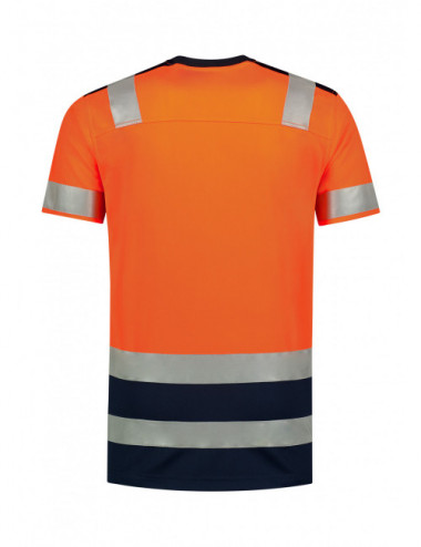 Unisex t-shirt high vis bicolor t01 fluorescent orange Adler Tricorp