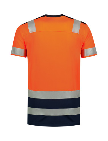 Unisex t-shirt high vis bicolor t01 fluorescent orange Adler Tricorp