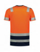 2Unisex t-shirt high vis bicolor t01 fluorescent orange Adler Tricorp