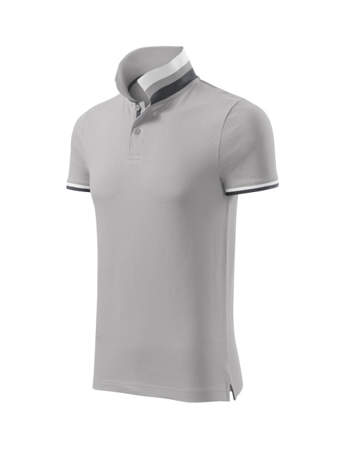Collar up 256 men`s polo shirt silver gray Adler Malfinipremium